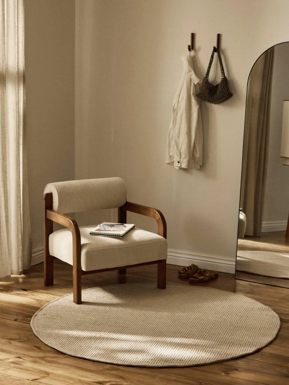 Westwing Collection Runder Wollteppich Amaro, handgewebt