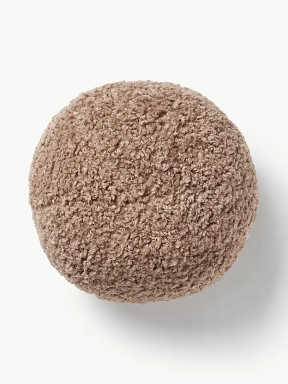 Westwing Collection Rundes Teddy-Dekokissen Dotty