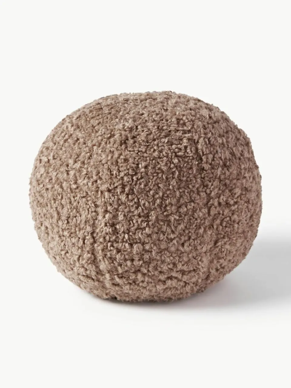 Westwing Collection Rundes Teddy-Dekokissen Dotty
