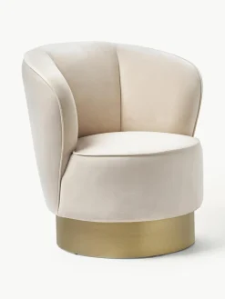 Westwing Collection Samt-Cocktailsessel Olivia