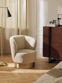 Westwing Collection Samt-Cocktailsessel Olivia