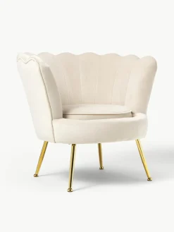 Westwing Collection Samt-Cocktailsessel Oyster