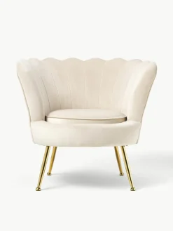 Westwing Collection Samt-Cocktailsessel Oyster