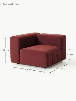 Westwing Collection Samt-Eckmodul Lena