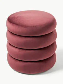 Westwing Collection Samt-Hocker Alto mit Stauraum