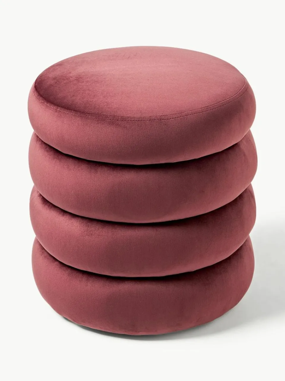 Westwing Collection Samt-Hocker Alto mit Stauraum