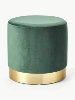 Westwing Collection Samt-Hocker Orchid