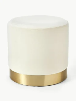 Westwing Collection Samt-Hocker Orchid