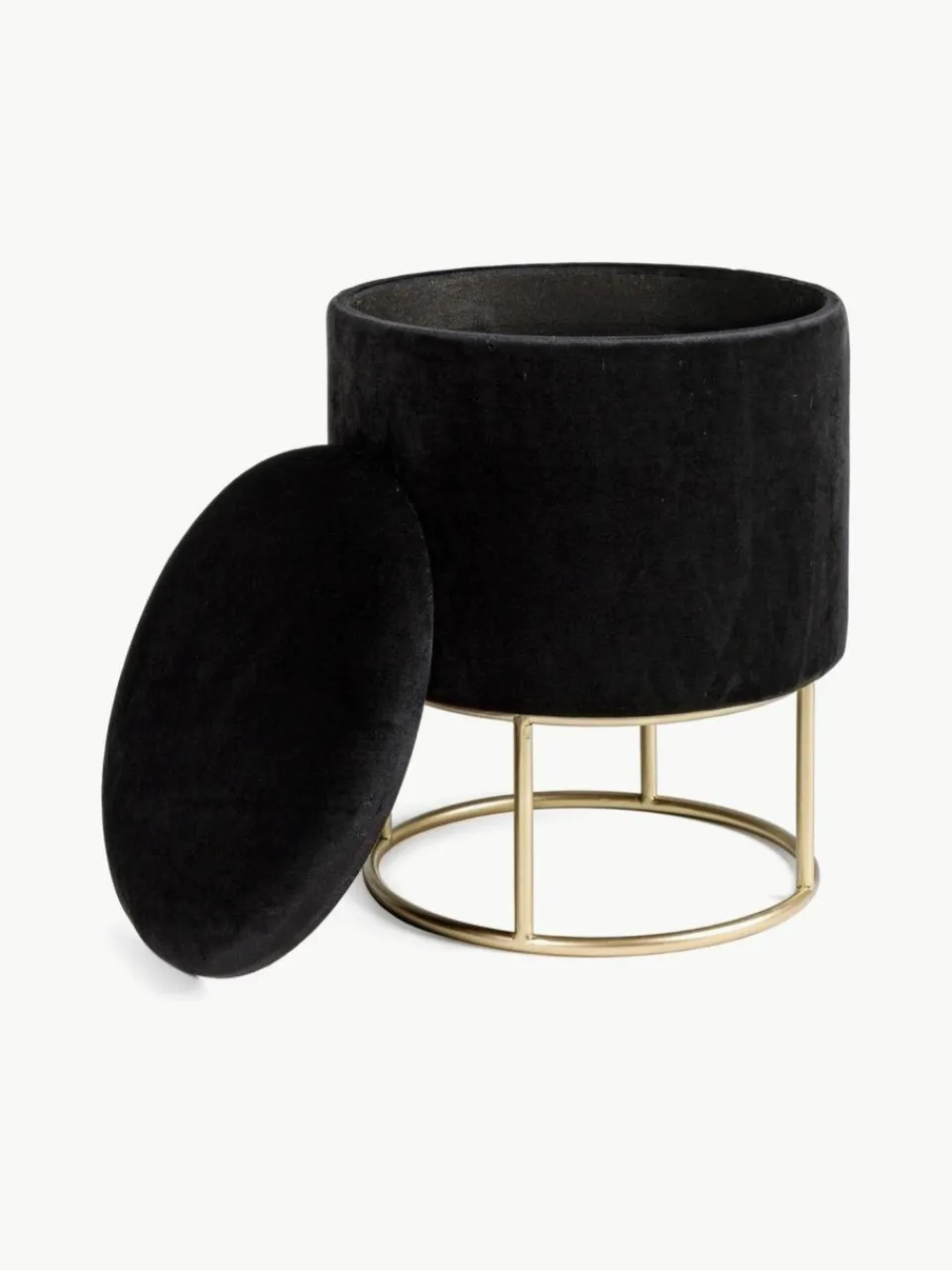 Bizzotto Samt-Hocker Polina mit Stauraum