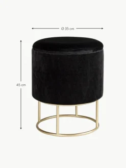 Bizzotto Samt-Hocker Polina mit Stauraum