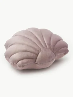 Westwing Collection Samt-Kissen Shell in Muschelform