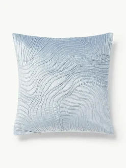 Westwing Collection Samt-Kissenhülle Nisha mit Strukturmuster