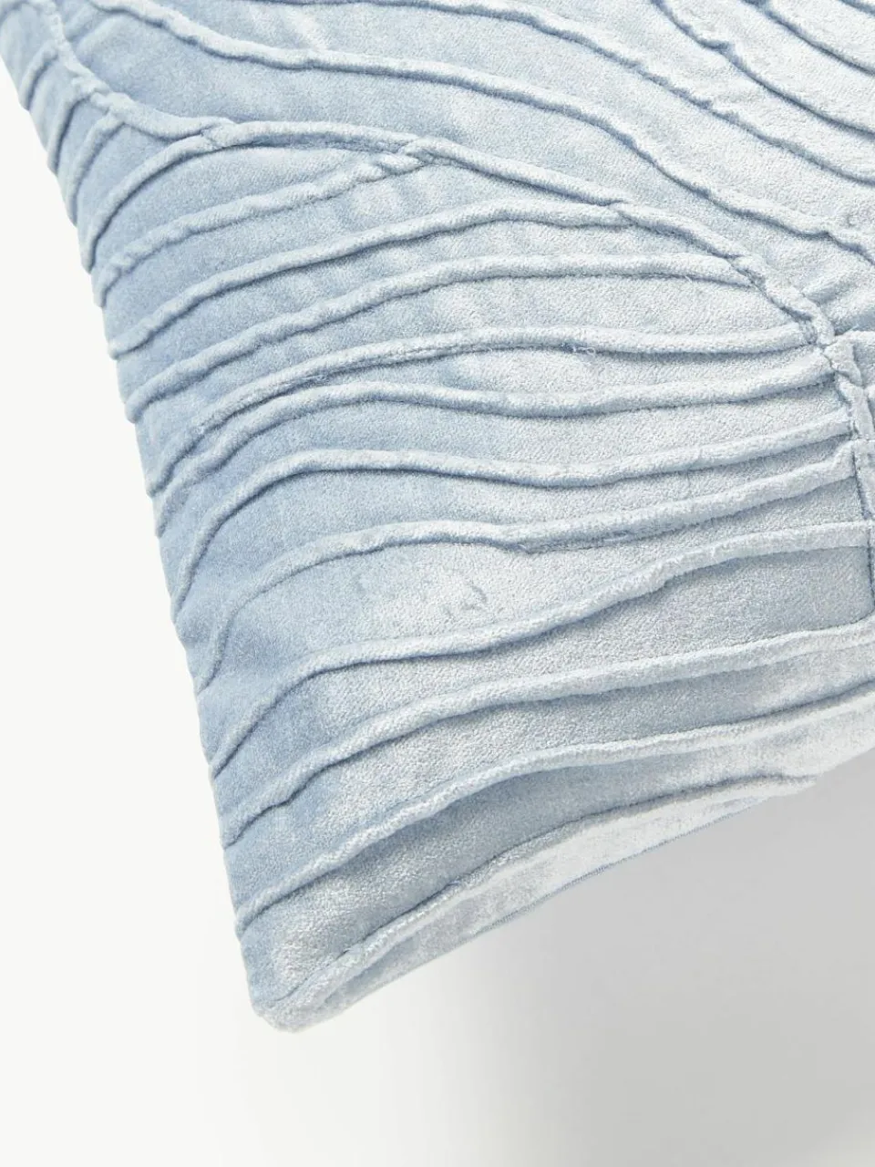Westwing Collection Samt-Kissenhülle Nisha mit Strukturmuster