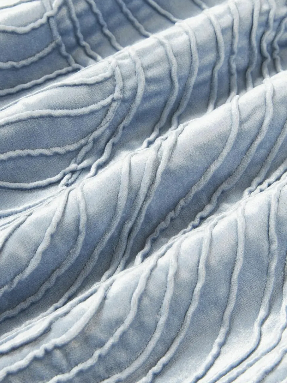 Westwing Collection Samt-Kissenhülle Nisha mit Strukturmuster