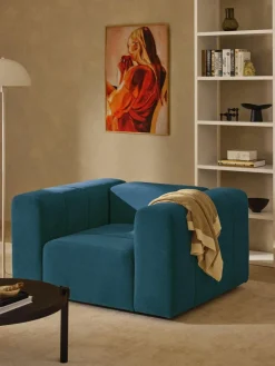 Westwing Collection Samt-Loungesessel Lena