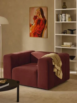 Westwing Collection Samt-Loungesessel Lena