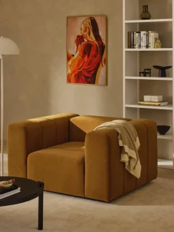 Westwing Collection Samt-Loungesessel Lena