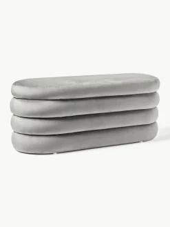 Westwing Collection Samt-Polsterbank Alto mit Stauraum