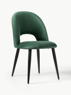 Westwing Collection Samt-Polsterstuhl Rachel