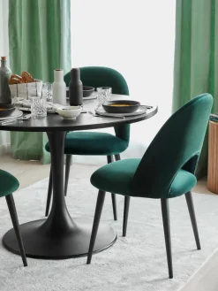 Westwing Collection Samt-Polsterstuhl Rachel