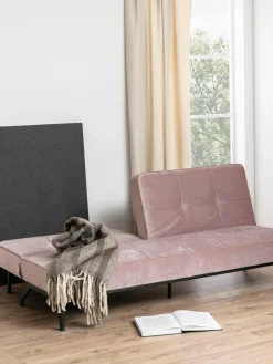 Westwing Samt-Schlafsofa Perugia (3-Sitzer)