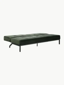 Westwing Samt-Schlafsofa Perugia (3-Sitzer)