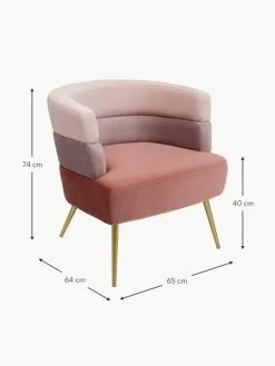 Kare Design Samt-Sessel Sandwich im Retro-Design