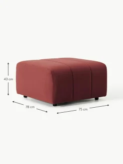 Westwing Collection Samt-Sofa-Hocker Lena