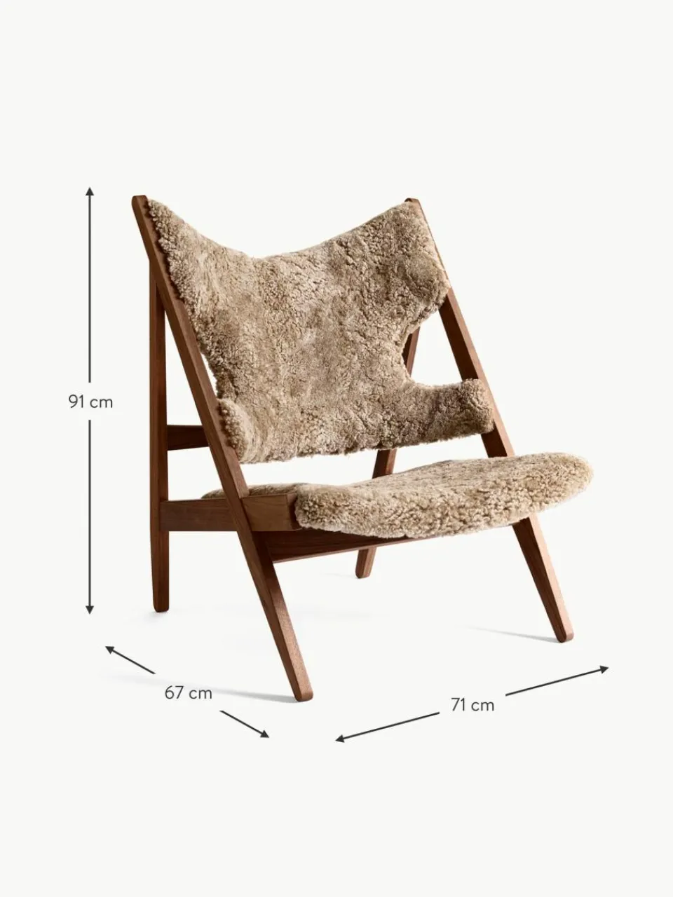 Audo Copenhagen Schaffell-Loungesessel Knitting