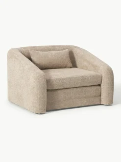 Westwing Collection Schlafsessel Eliot aus Teddy-Bouclé