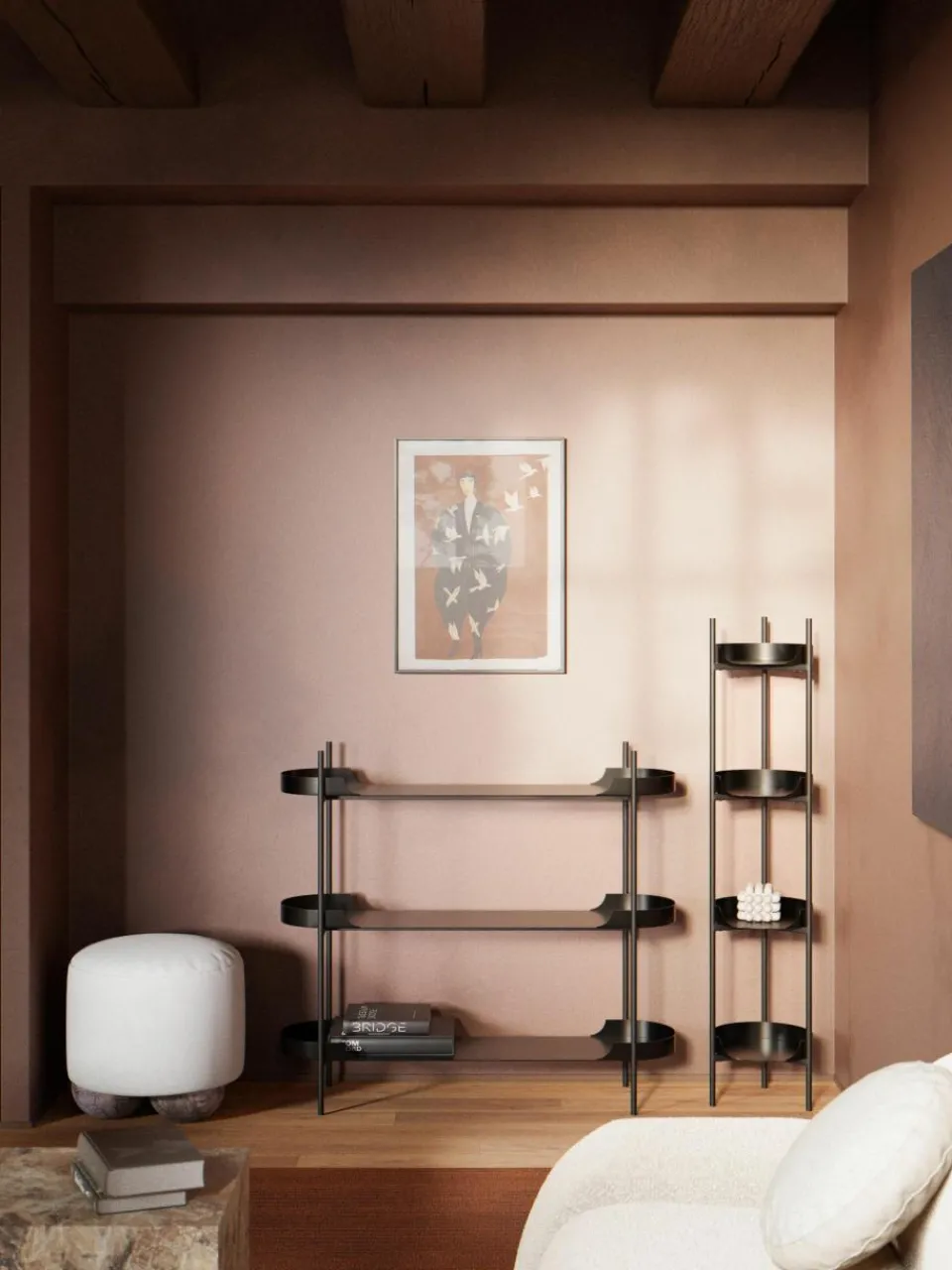 Westwing Collection Schmales Metall-Regal Taru