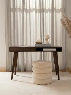 Westwing Collection Schreibtisch Tova aus Massivholz mit Schublade