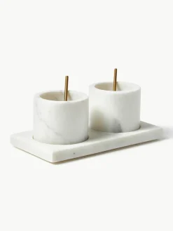 Westwing Collection Servier-Set Agata aus Marmor, 5-tlg.