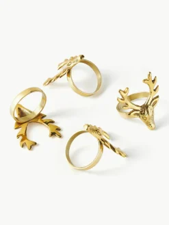 Westwing Collection Serviettenringe Deer, 4 Stück