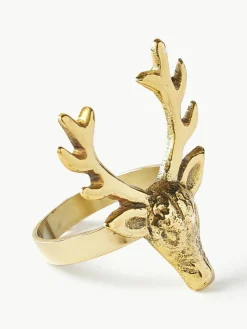 Westwing Collection Serviettenringe Deer, 4 Stück