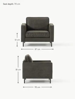 Westwing Collection Sessel Hunter aus recyceltem Leder