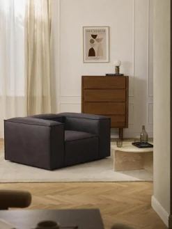 Westwing Collection Sessel Lennon aus recyceltem Leder