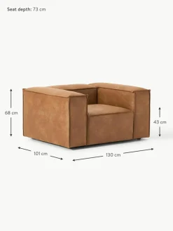 Westwing Collection Sessel Lennon aus recyceltem Leder