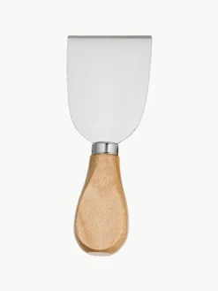 Andrea House Silberne Käsemesser Frija mit Akazienholzgriff, 5er-Set
