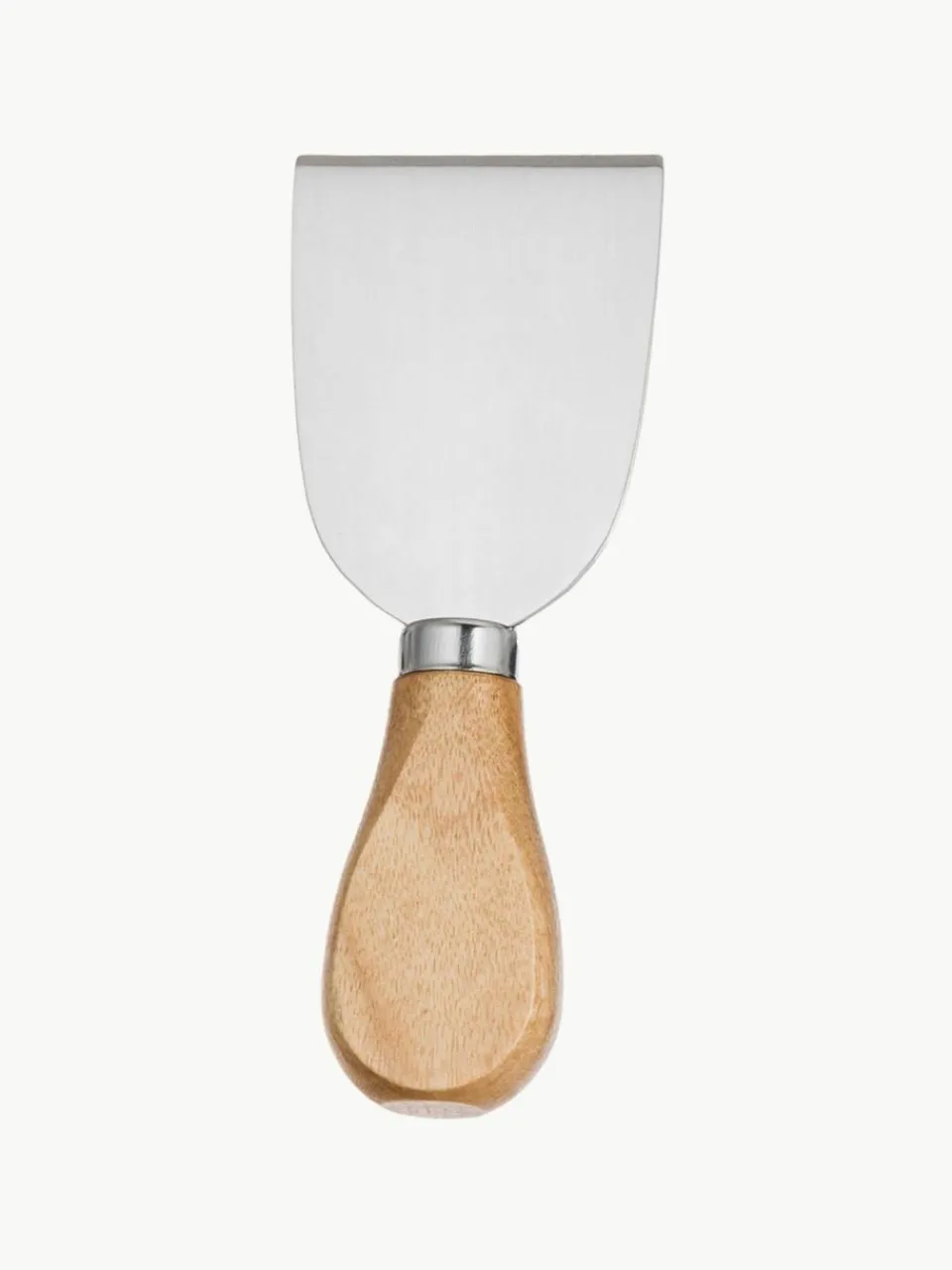 Andrea House Silberne Käsemesser Frija mit Akazienholzgriff, 5er-Set