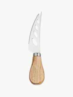 Andrea House Silberne Käsemesser Frija mit Akazienholzgriff, 5er-Set