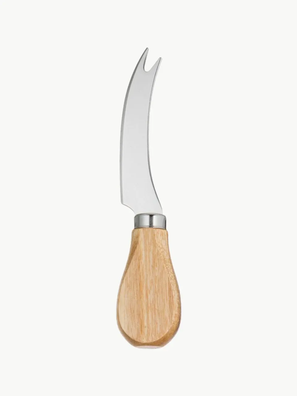Andrea House Silberne Käsemesser Frija mit Akazienholzgriff, 5er-Set