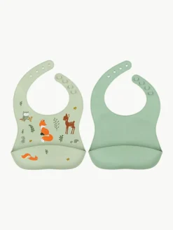 Kinder A Little Lovely Company Silikon-Lätzchen Forest Friends, 2er-Set
