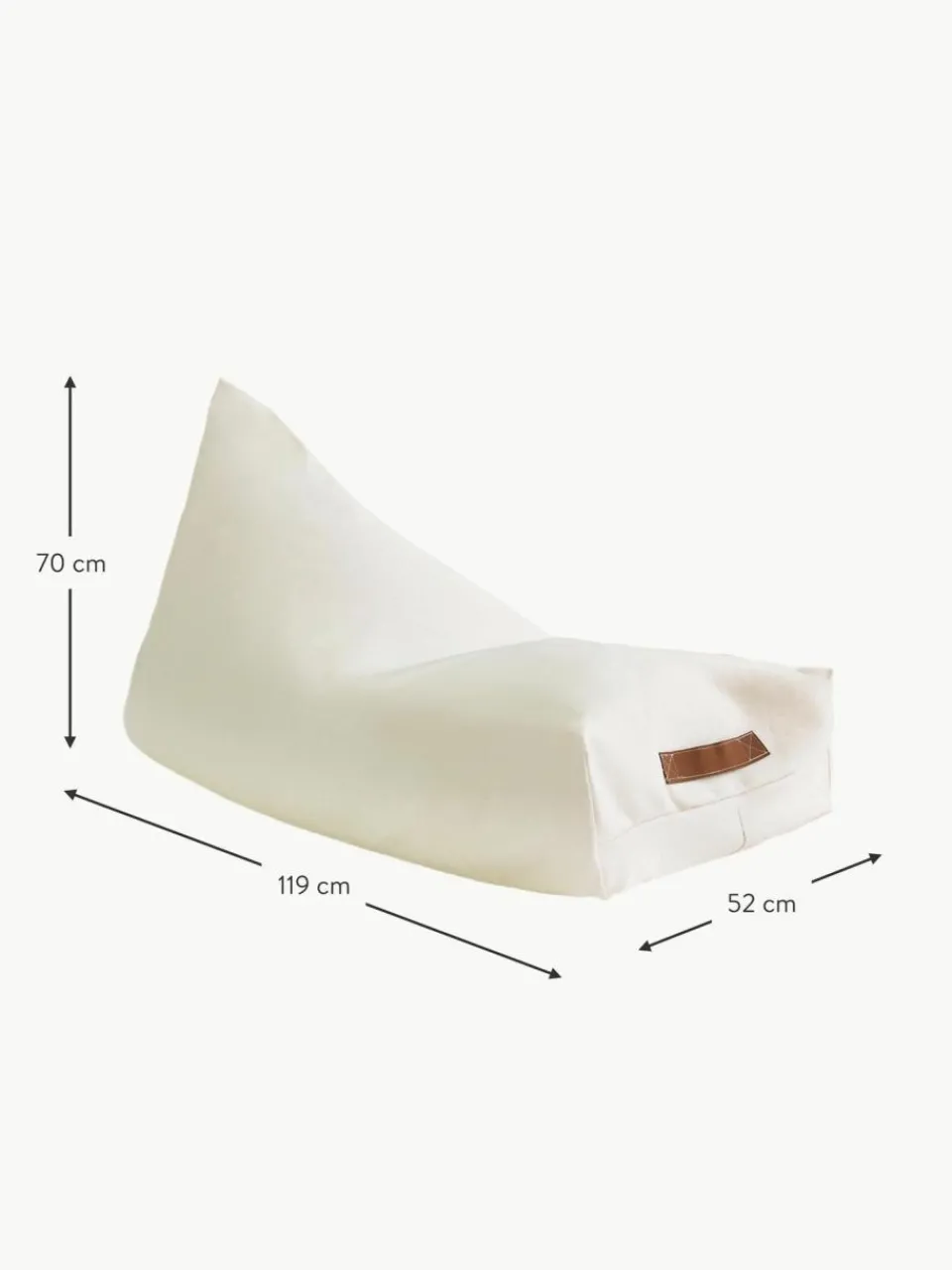 Kinder Nobodinoz Sitzsack Oasis aus Baumwolle