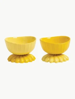 &k amsterdam Snackschälchen Clam aus Dolomit, 2er-Set