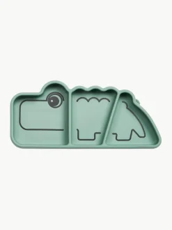 Kinder Done by Deer Snack-Teller Croco mit Stick & Stay Funktion