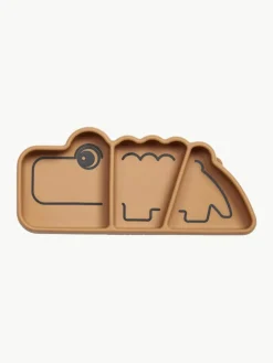 Kinder Done by Deer Snack-Teller Croco mit Stick & Stay Funktion