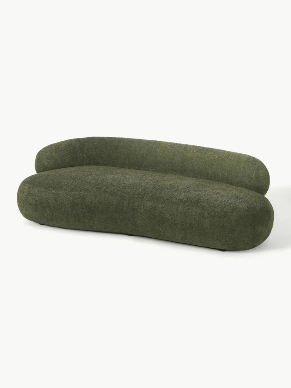 Westwing Collection Sofa Alba (3-Sitzer) aus Teddy-Bouclé