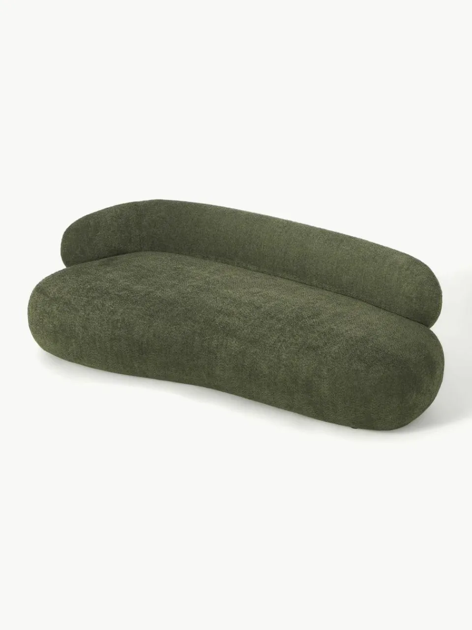 Westwing Collection Sofa Alba (3-Sitzer) aus Teddy-Bouclé