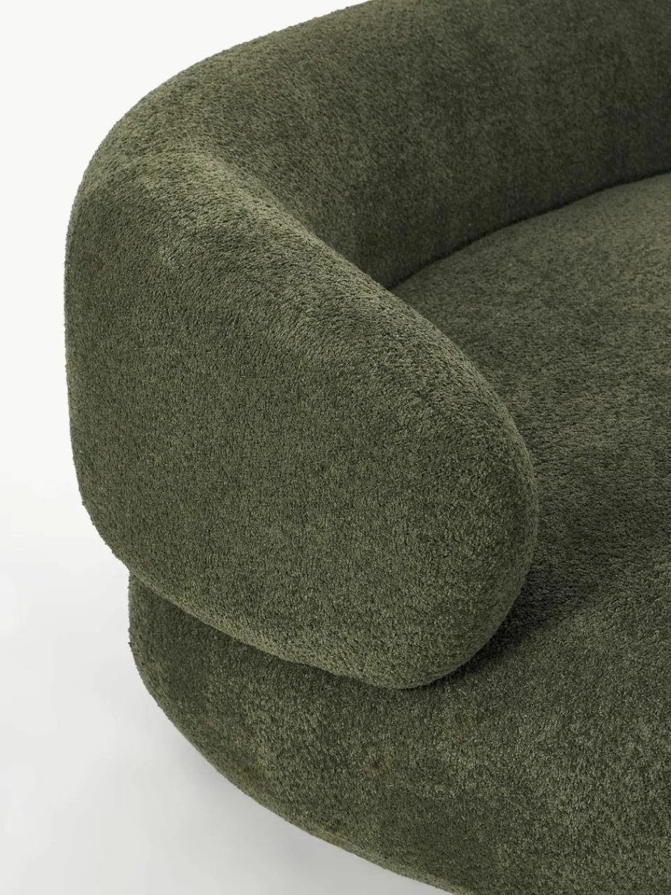 Westwing Collection Sofa Alba (3-Sitzer) aus Teddy-Bouclé